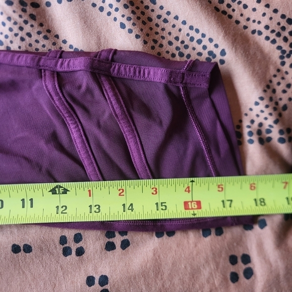 EUC Ivivva lululemon Mesh With Grace Crop Leggings Maroon Burgundy Red Size 14 - Picture 11 of 12